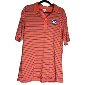 Callaway Scotland 2012 Challenge Cup Polo Shirt Men's Large Pink Striped Cotton